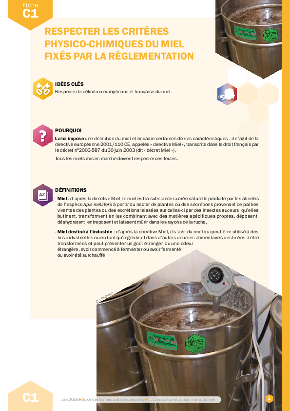 Respecter les critères physico-chimiques du miel fixés par la réglementation