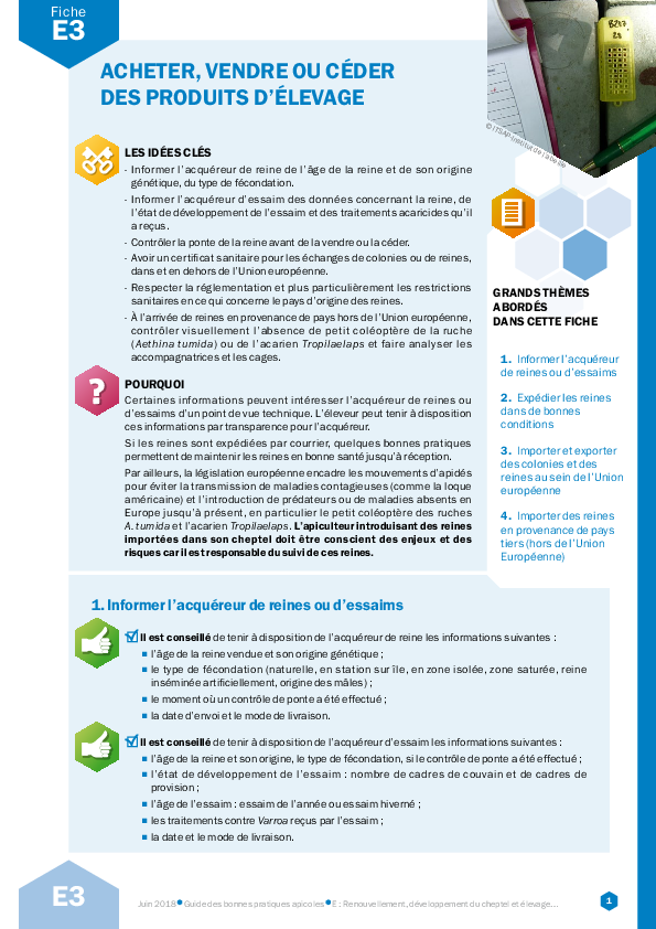 Acheter, vendre ou céder des produits d'élevage